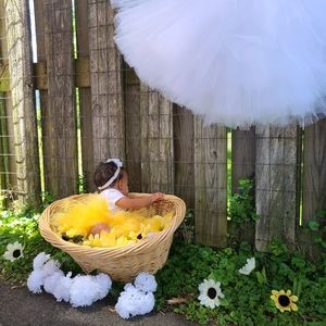 Custom made Canary Yellow tutu, Girl baby, Infant
